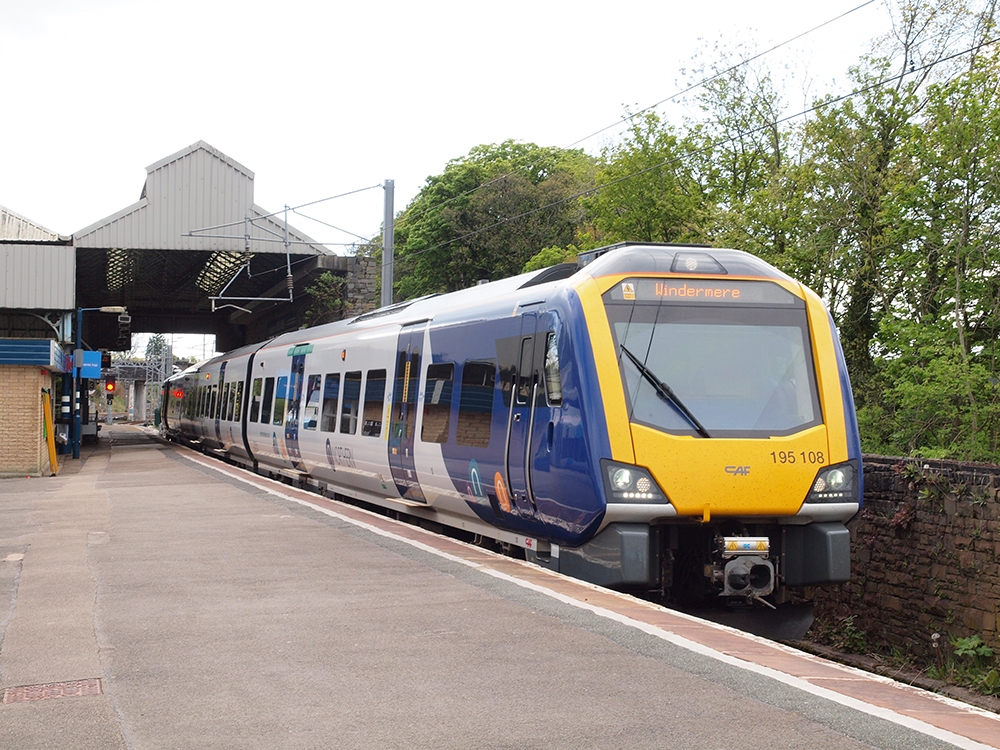 Train to Windermere at Oxenholme station
